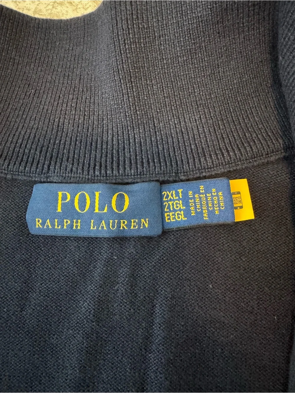 Polo by Ralph Lauren Navy Zip-Front Men's Vest Size 2XLT